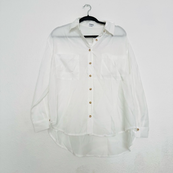 The Workshop White Women's Button Down Shirt Size Small - Picture 2 of 12
